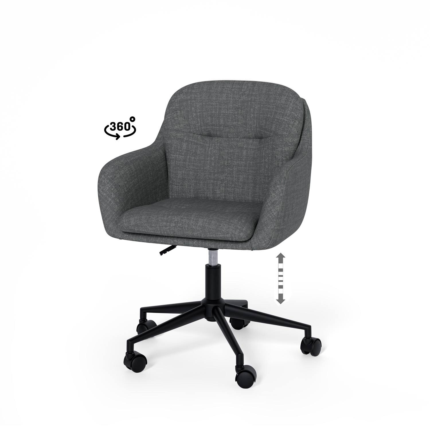 Silla oficina ONTARIO gris oscuro