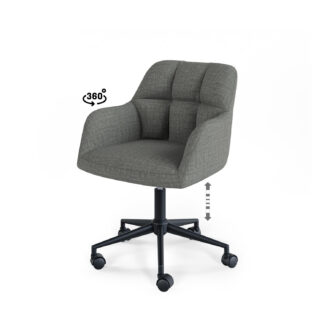Silla oficina STANFORD gris oscuro