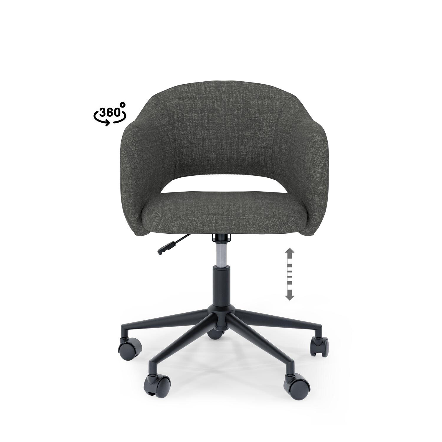 Silla oficina TALLIN gris oscuro - Image 3