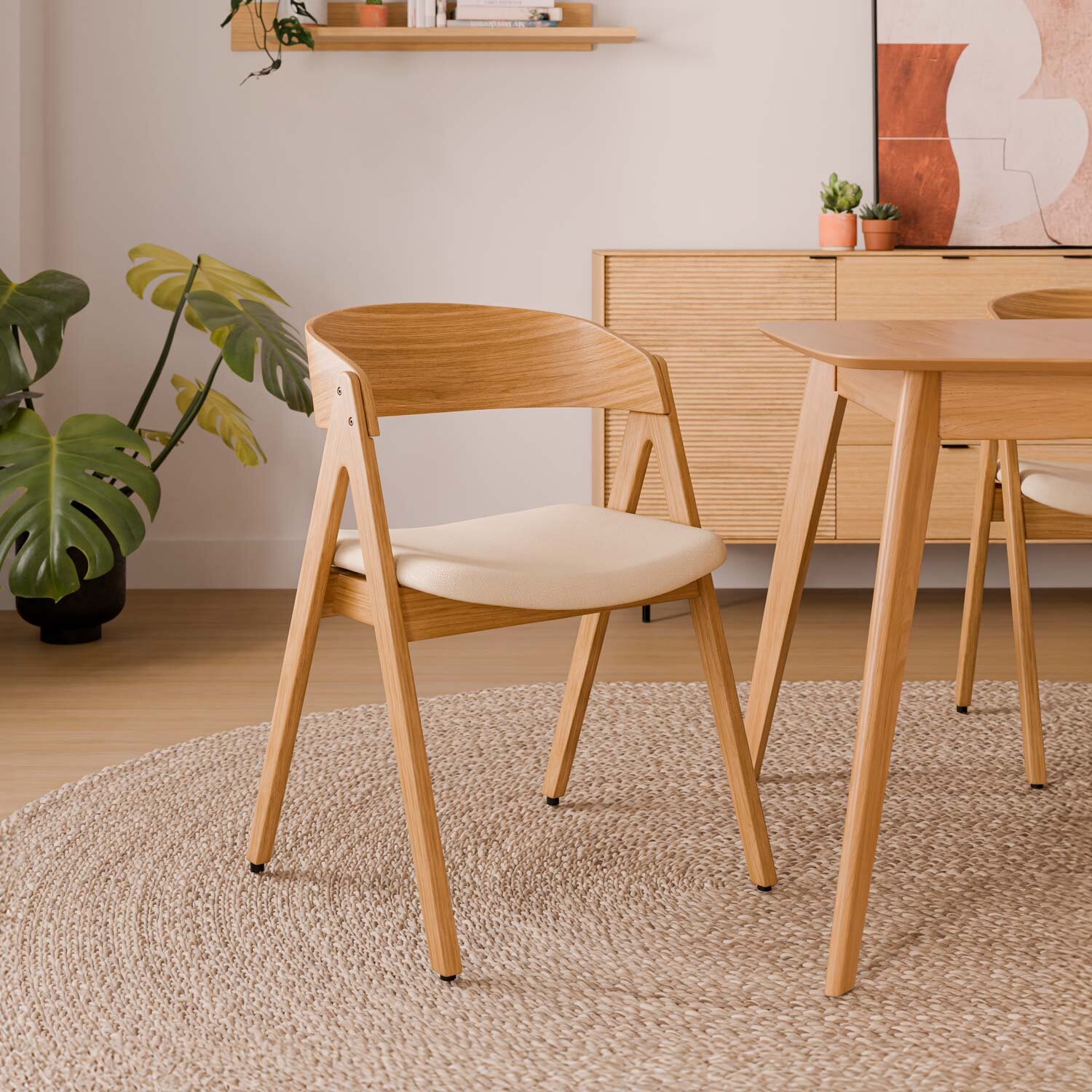 Silla RINA roble beige - Image 2