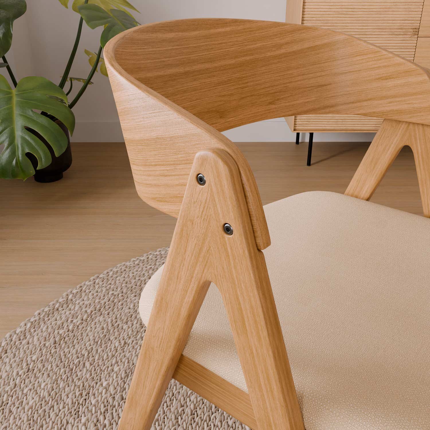 Silla RINA roble beige - Image 6