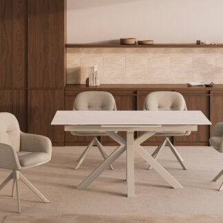 Silla SILVI beige (pata beige)