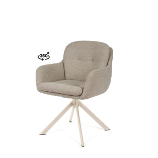 Silla SILVI taupe (pata beige)