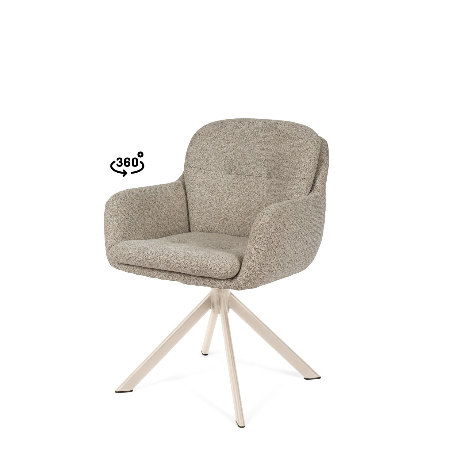 Silla SILVI taupe (pata beige)