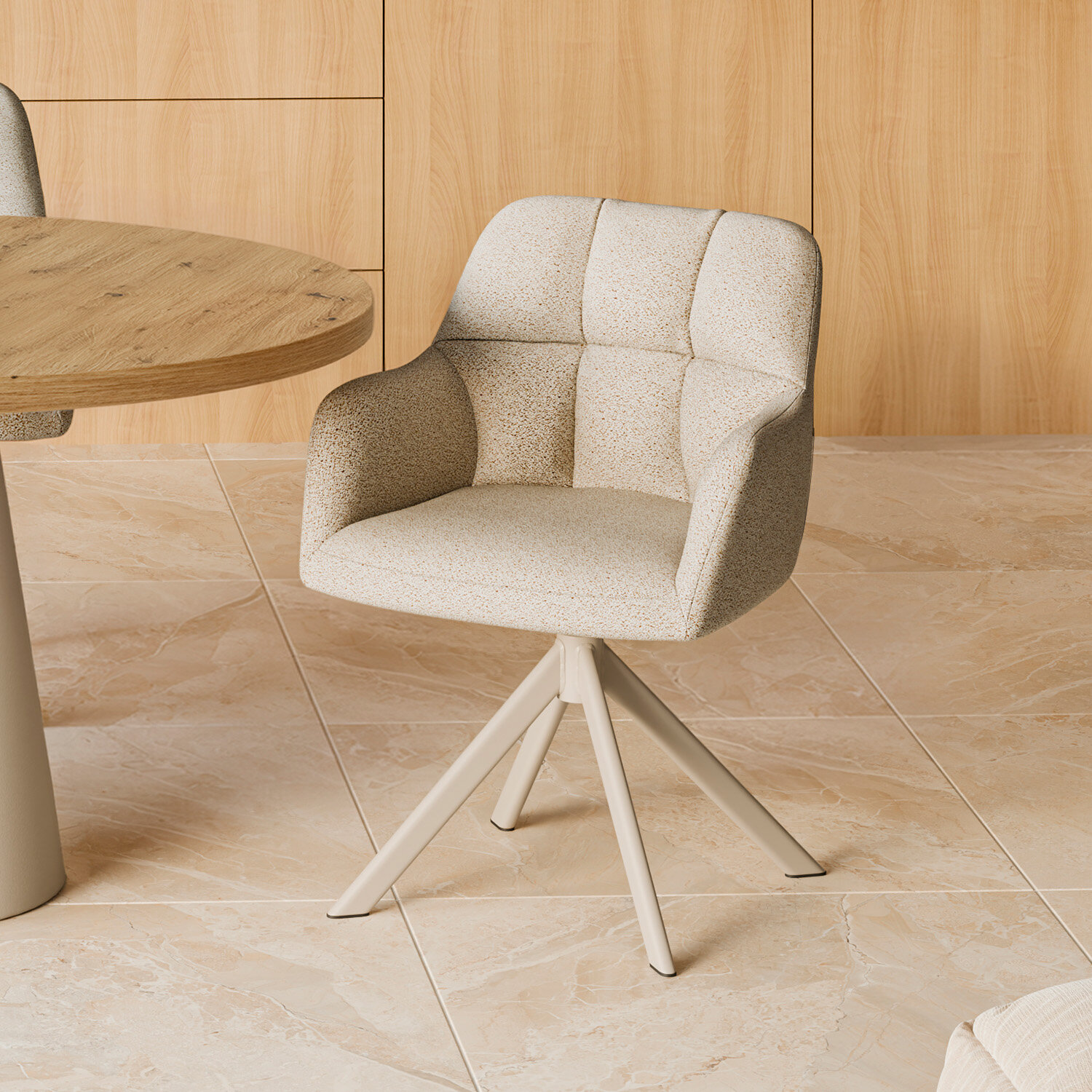 Silla TAIMI beige (pata beige) - Image 2