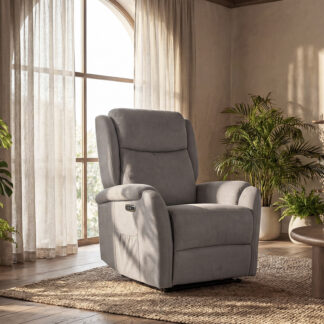 Sillón relax 1 motor AKARI taupe