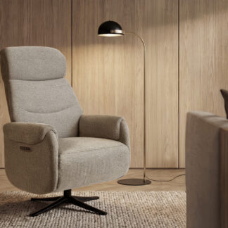 Sillón relax 2 motores TAMIKO taupe