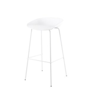 Taburete alto ALENE blanco