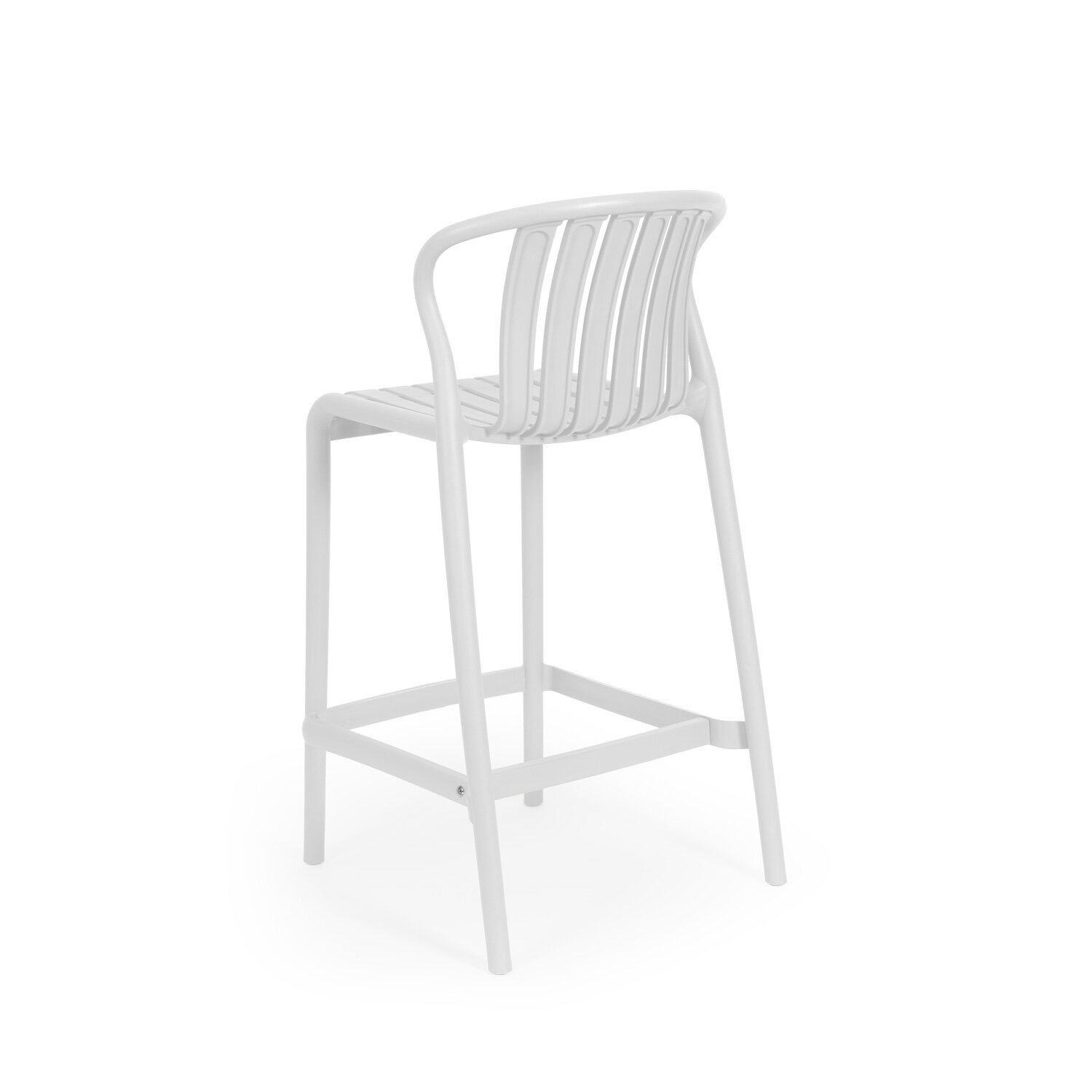 Taburete bajo BASTIAN blanco - Image 2
