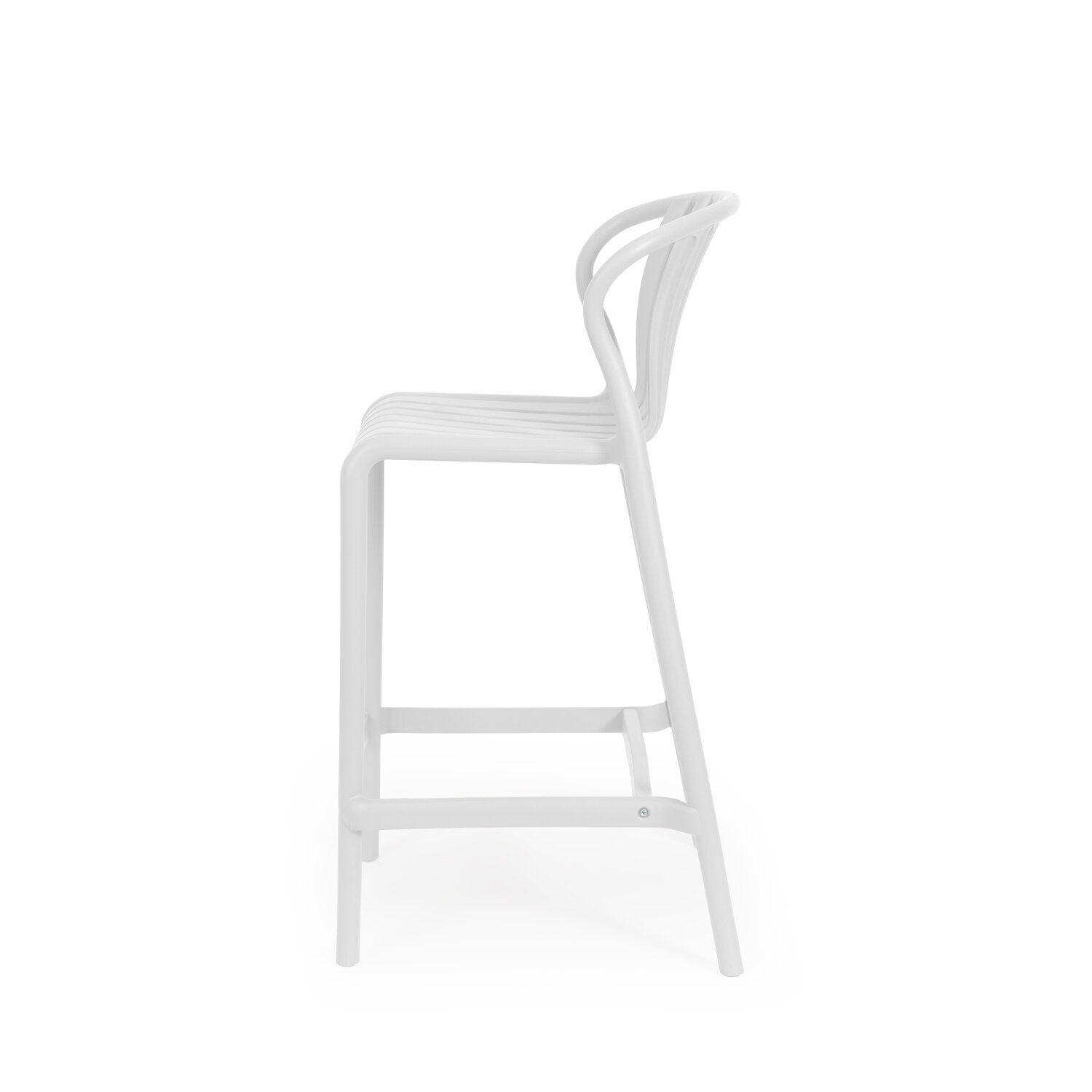 Taburete bajo BASTIAN blanco - Image 3