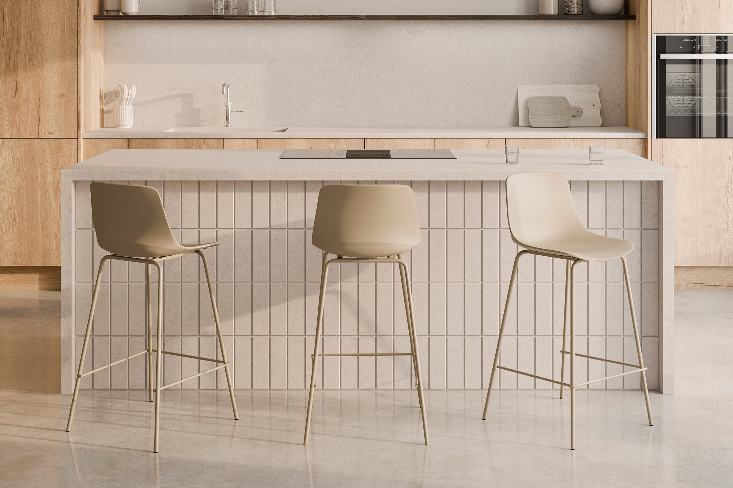 Taburete bajo ELTON beige