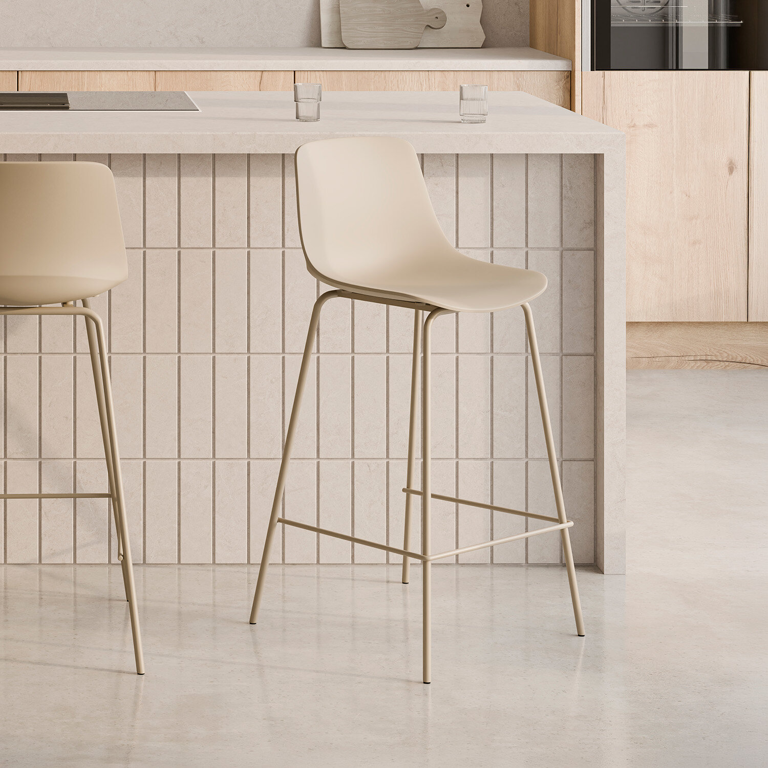 Taburete bajo ELTON beige - Image 2