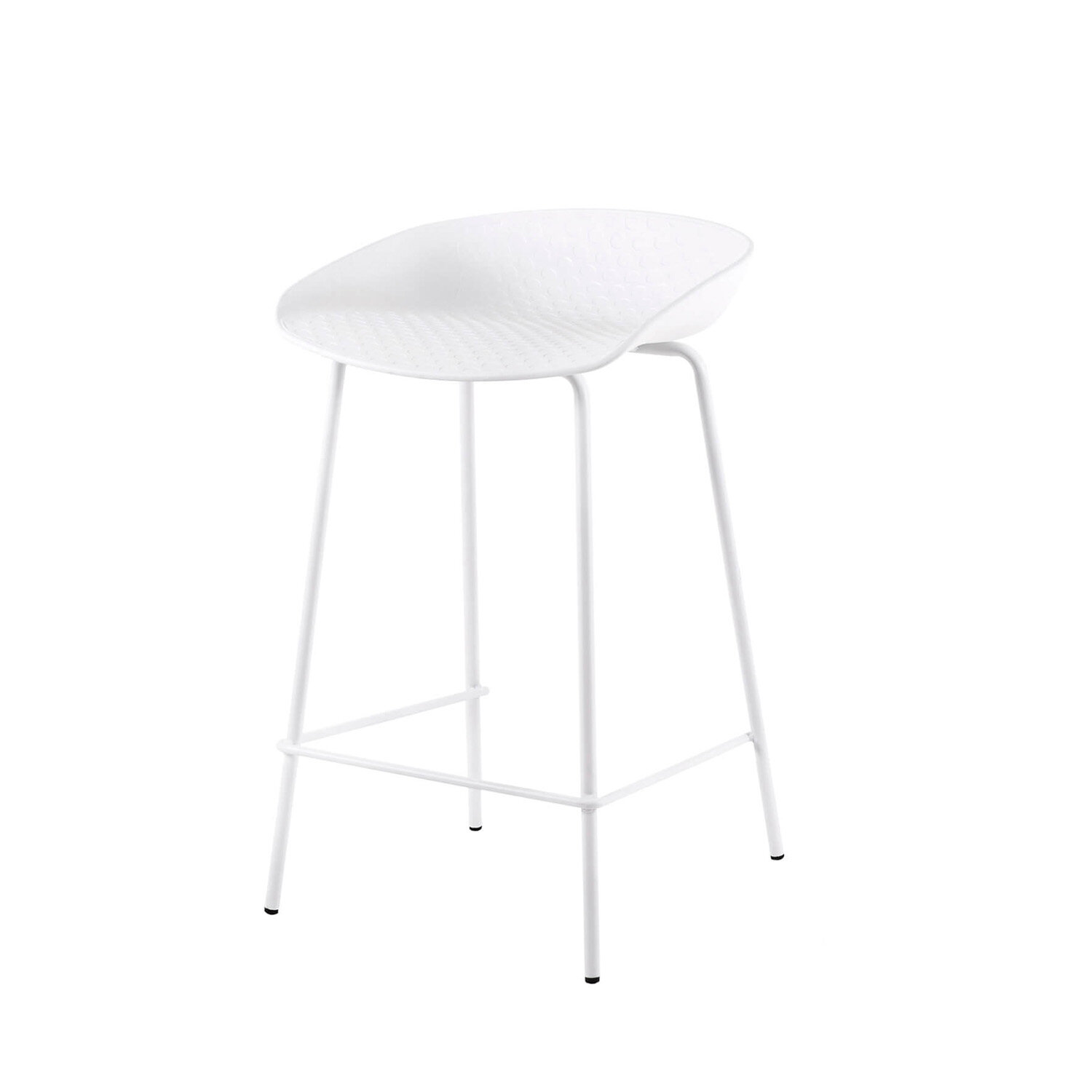 Taburete bajo NETTA blanco