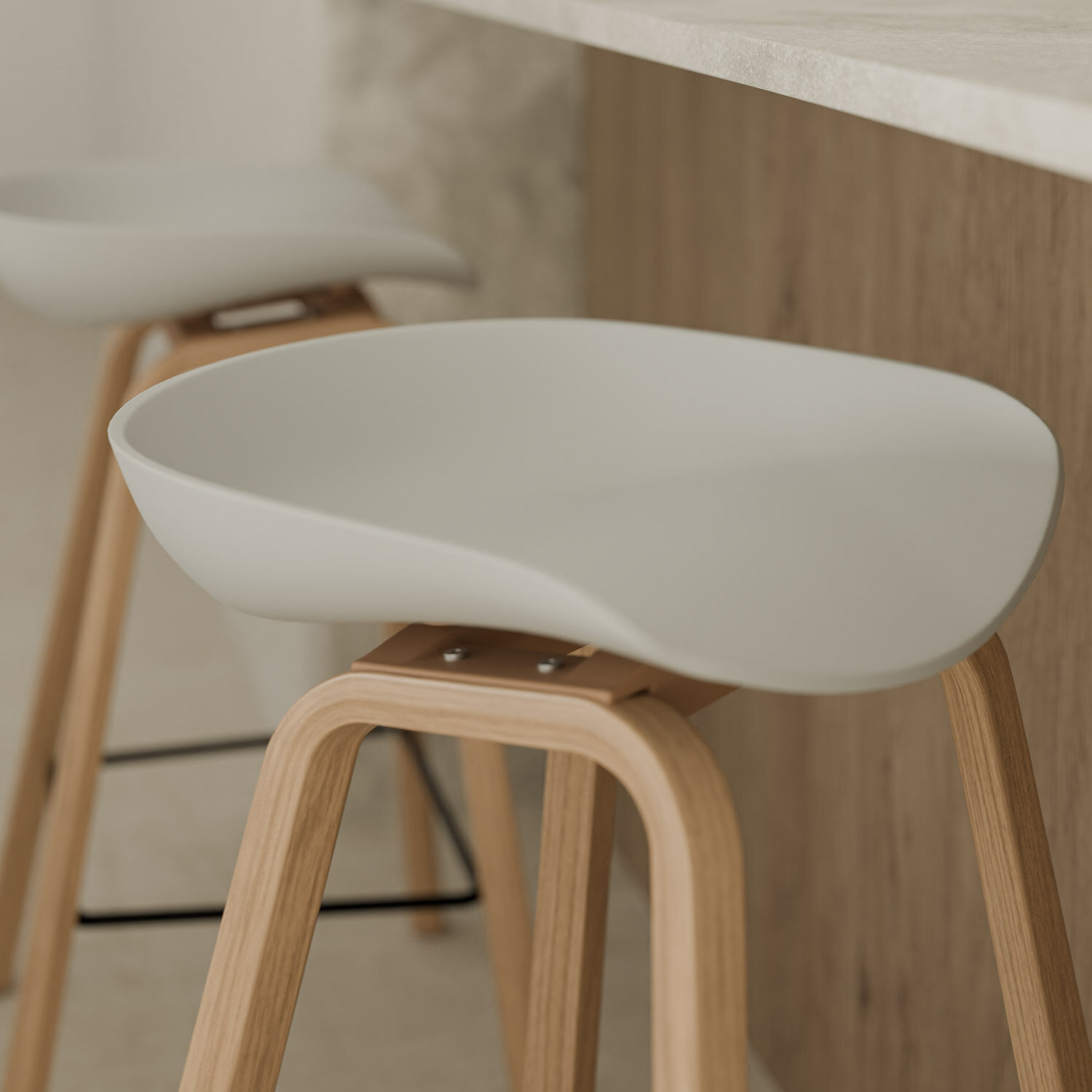 Taburete bajo RUTH blanco - Image 6