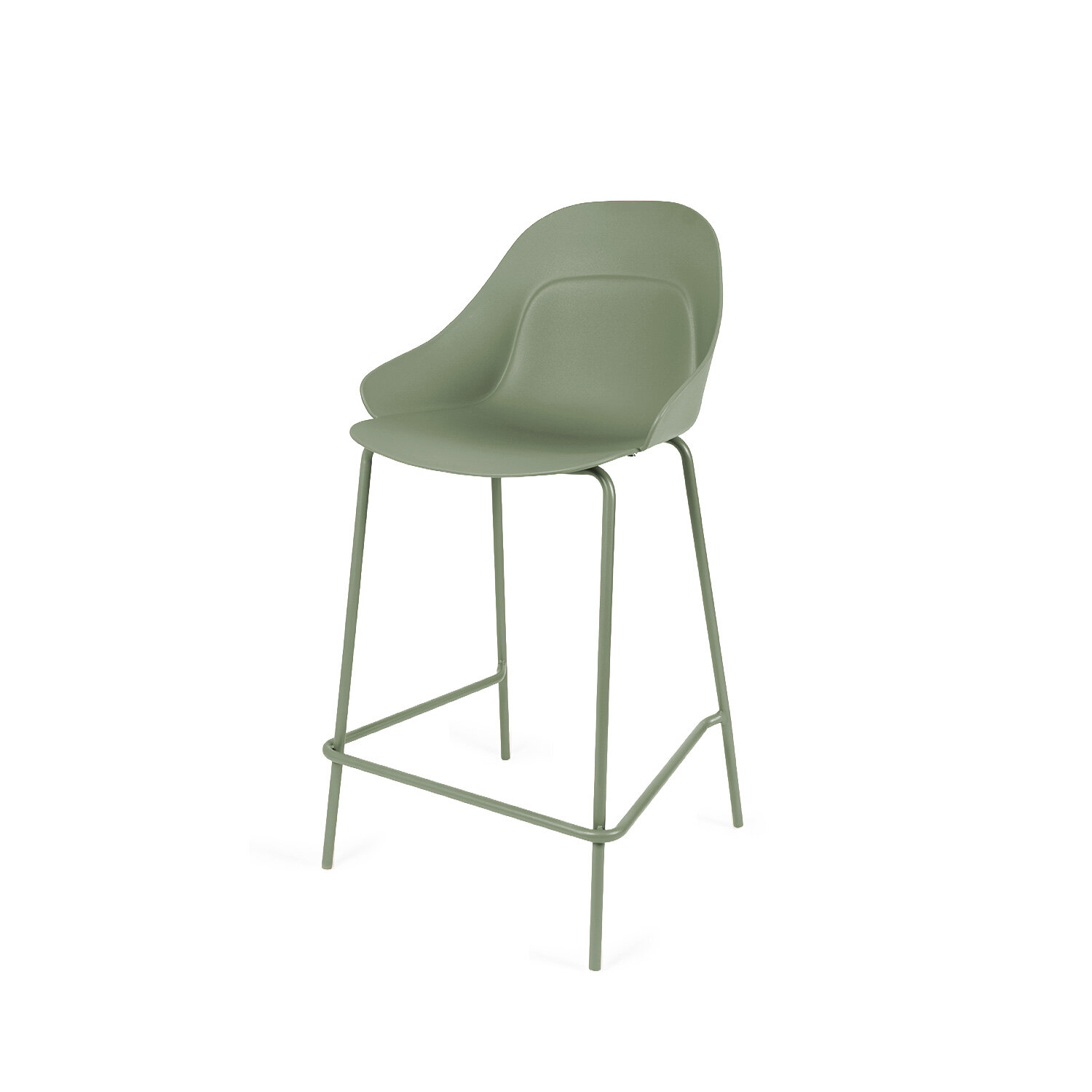 Taburete bajo TOBY verde