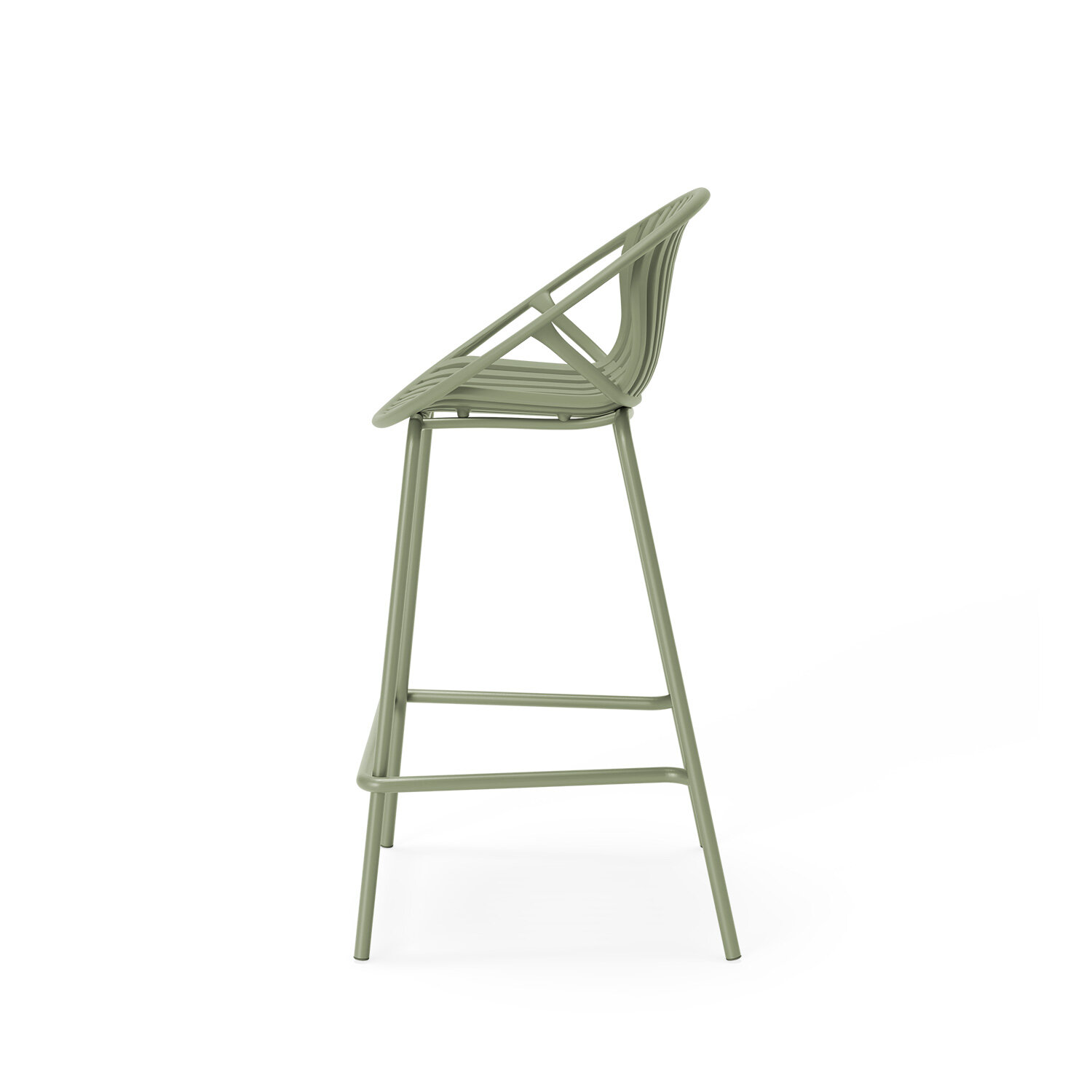 Taburete bajo TRISTAN verde - Image 3