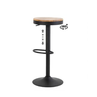 Taburete regulable BARRET negro