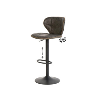 Taburete regulable PIPER gris
