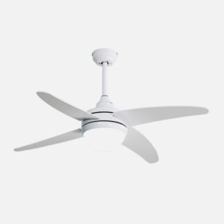 Ventilador 2xe27 Dc Klod Blanco 4 Asp.6 Vel.117d C/remoto Y Temporizador