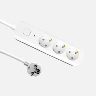 Alargadera Dalton C/cable 1,5m 3gx1,5mm Blanco/gris 3enchufes+interruptor,prtotecc.para Niños, Indicador Luminoso 4x5x21cm