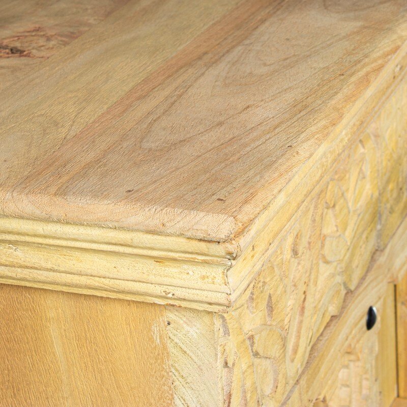 Armario Madera Mango Decorado C/2 Puertas 100x40x180cm - Image 4