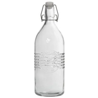 Botella 1l Cristal C/tapón Hermético Ø9x27,5/29cm
