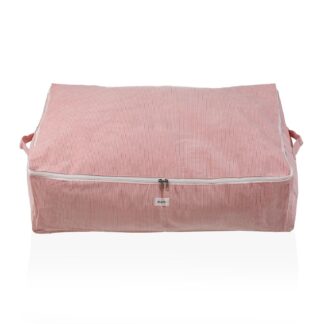 CAJA ALMACENAMIENTO CORDUROY ROSA XL