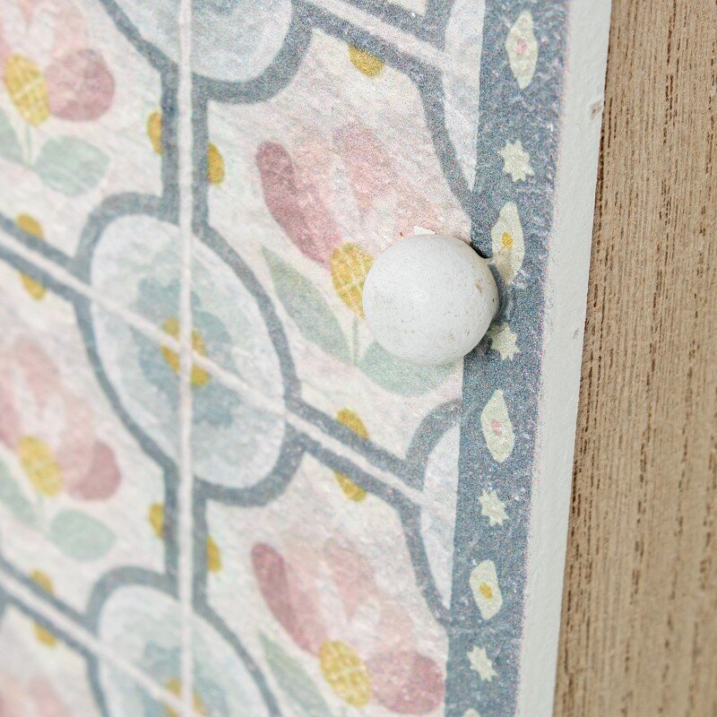 Caja Porta Llaves Madera Deco. Azulejo Flores 20x5,5x26cm - Image 4