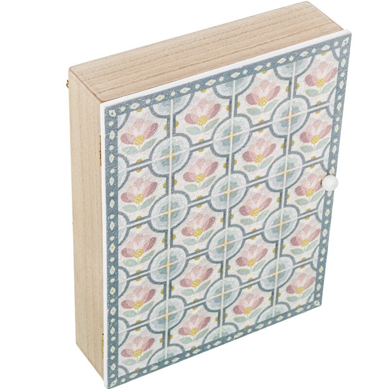 Caja Porta Llaves Madera Deco. Azulejo Flores 20x5,5x26cm - Image 6