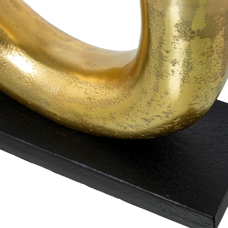 Candelabro 2 Brazos Aluminio Oro C/base Negra 21x8x20cm Para Velas Ø2,4cm - Image 3
