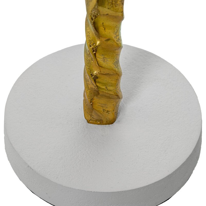 Candelabro Aluminio 21cm Oro/blanco Ø12x21cm Para Velas Ø9cm - Image 3