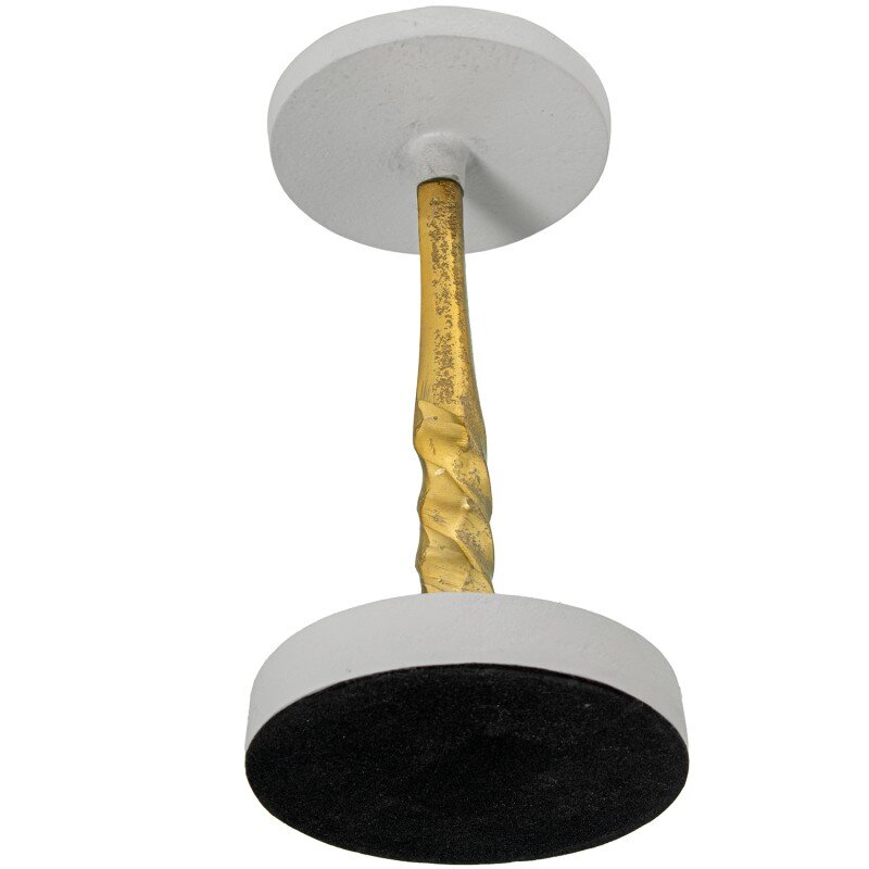 Candelabro Aluminio 21cm Oro/blanco Ø12x21cm Para Velas Ø9cm - Image 5