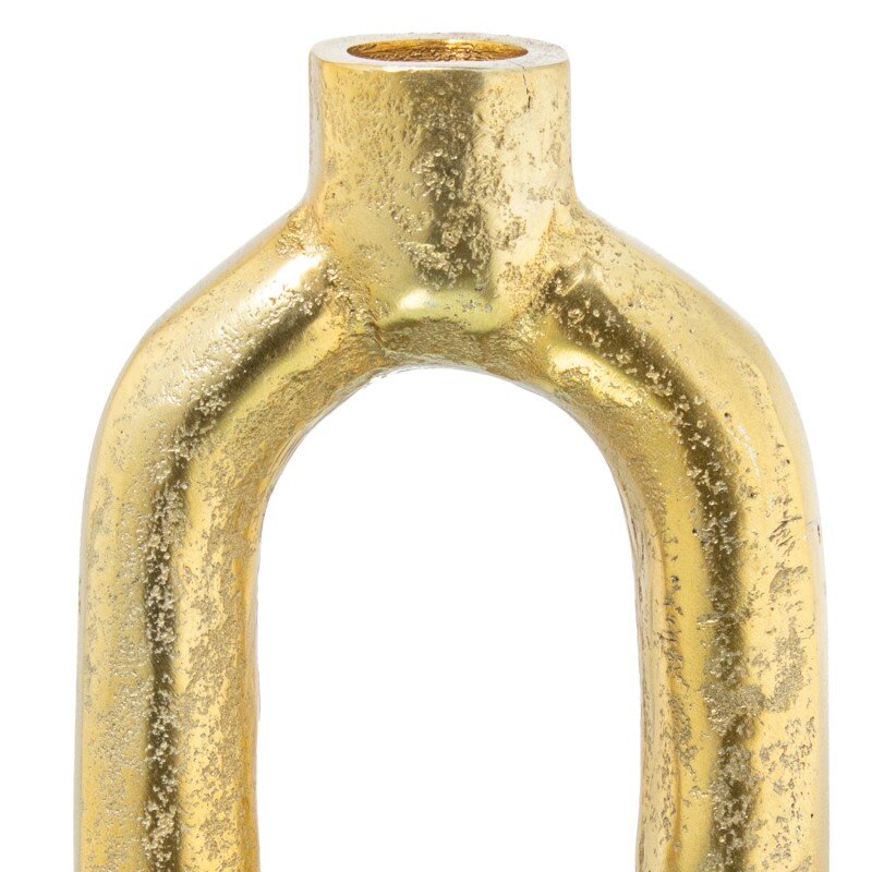 Candelabro Aluminio Oro C/base Negra 14x8x22cm Para Velas Ø2cm - Image 4