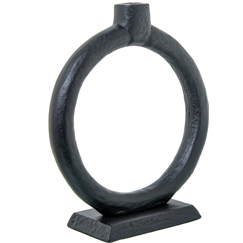 Candelabro Aro Aluminio Negro 22x8x24cm Para Velas Ø2cm - Image 2