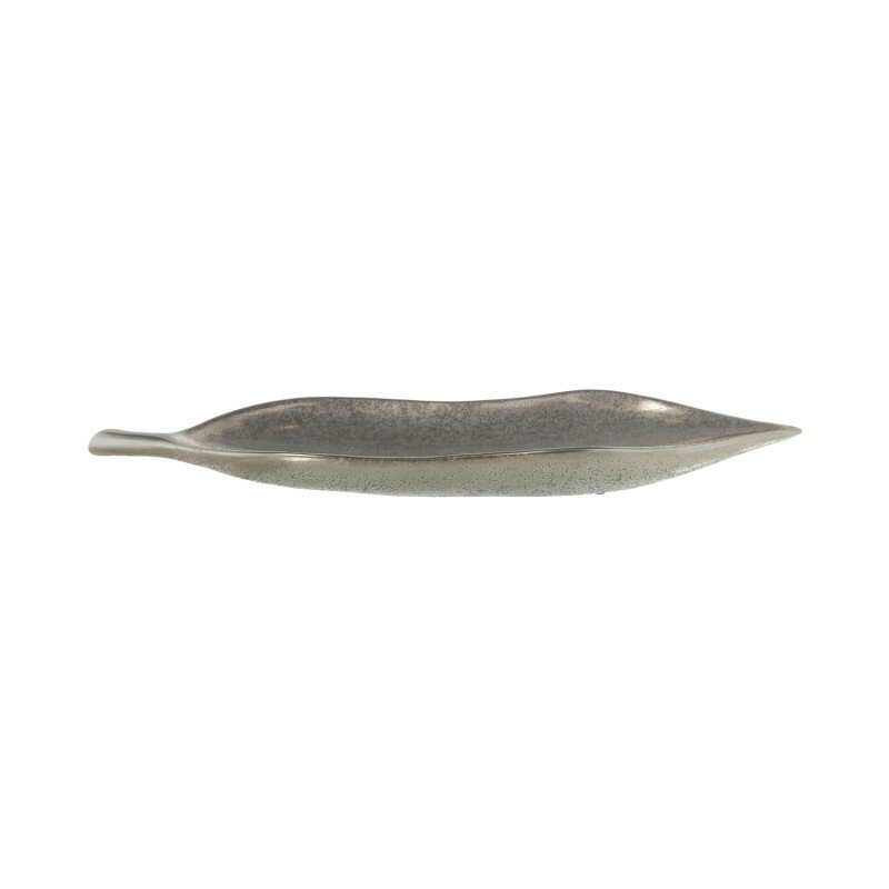 Centro Cerámica Hoja 60cm Plata 60x16x6cm - Image 2