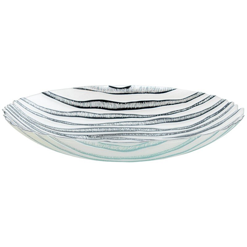 Centro Cristal 40cm Cebra Ø40x6cm - Image 2