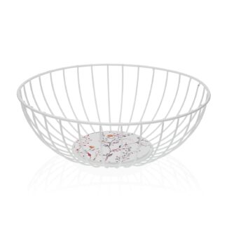 CESTA METALICA BLANCA BALBEC