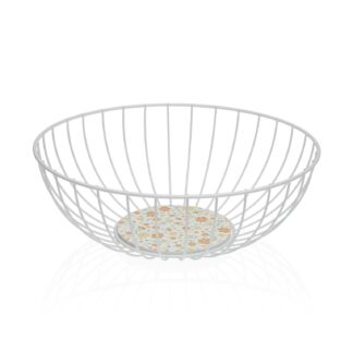 CESTA METALICA BLANCA CLIVIA