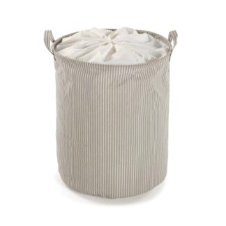 CESTO ROPA BEIGE CON CIERRE