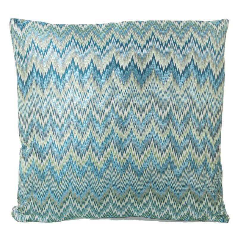 Cojín 43x43cm Poliéster Azulc/cremallera 43x43cm