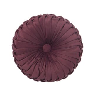 Cojín Redondo Terciopelo Violeta Ø35cm-sin Cremallera