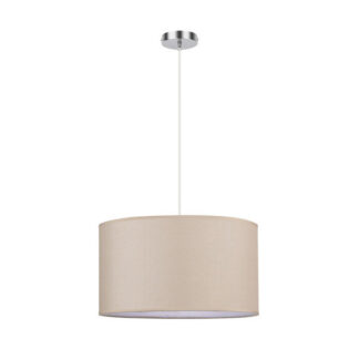 Colgante Chanza 2xe27 Cromo/beis Regx40x40 Cm