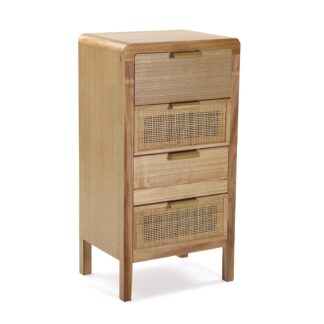 COMODA 4 CAJONES RATTAN