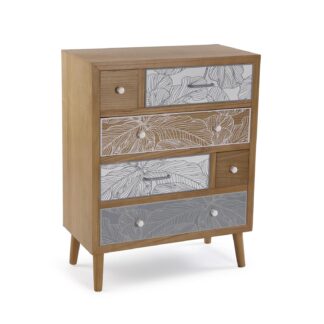 COMODA DE 6 CAJONES PALM GREY