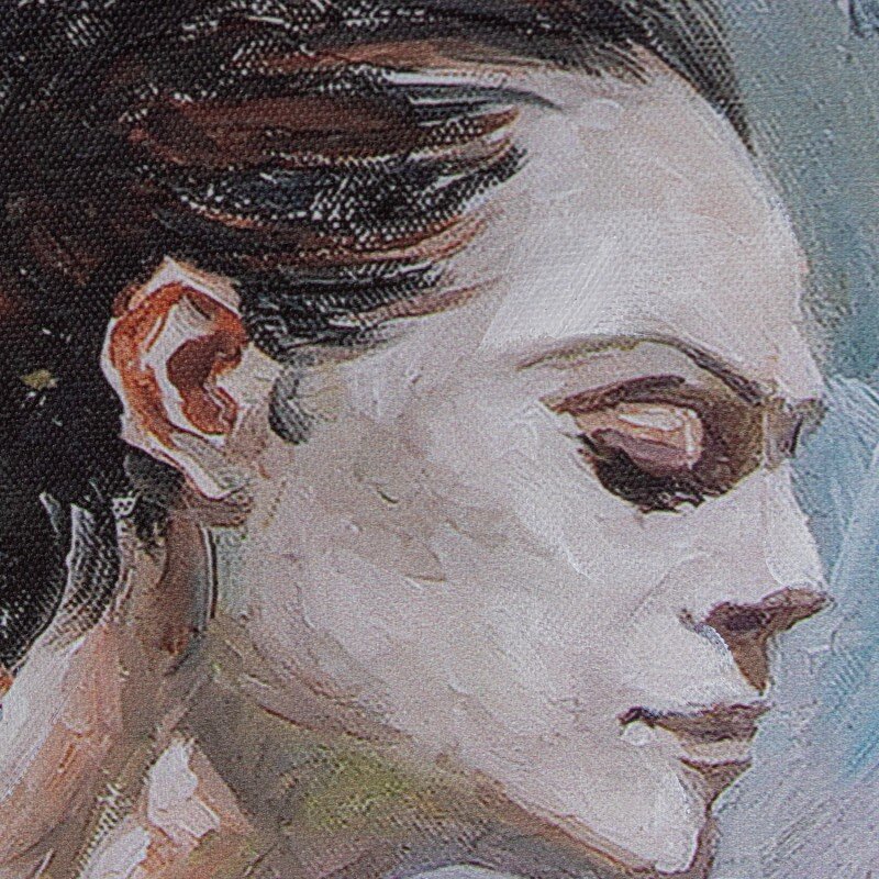 Cuadro Lienzo 80x120cm 40% Pintado Mano Bailarina 80x120x3cm - Image 4