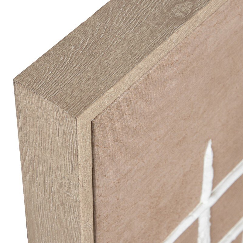 Cuadro Lienzo Marco Madera Natural 80x120cm 50%pintado Beige 82,6x122,6x4,3cm Int:80x120cm - Image 2