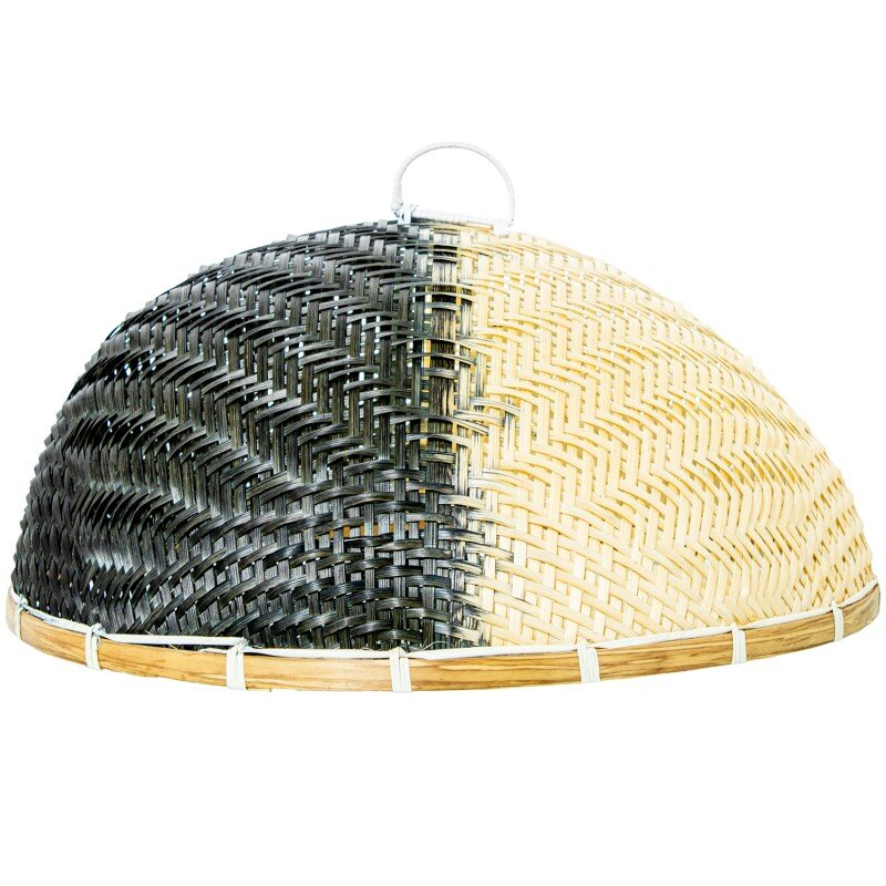 Cubre Alimentos Ratán Natural/negro Ø37x18(22)cm - Image 2