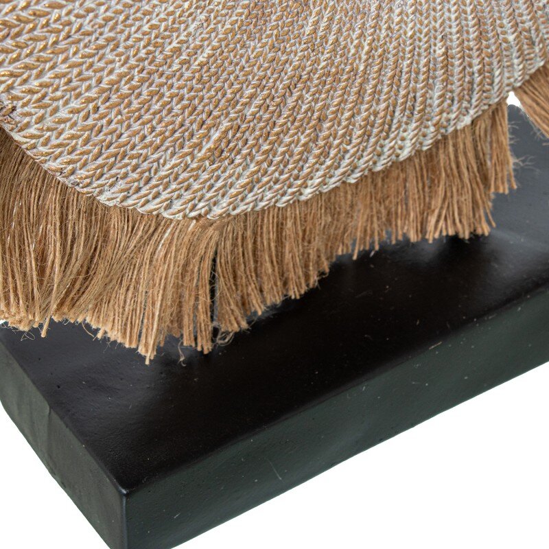 Decoración Sobremesa 23425 Aro Resina Dorada C/flecos 37x8x41cm - Image 3