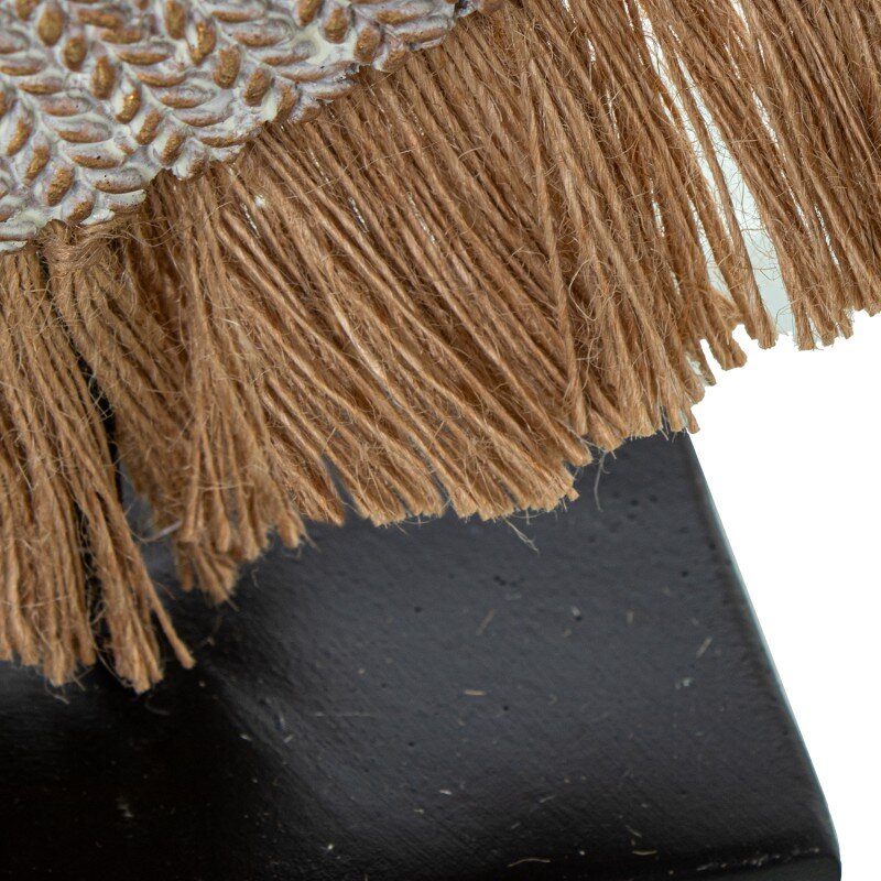 Decoración Sobremesa 23425 Aro Resina Dorada C/flecos 37x8x41cm - Image 5