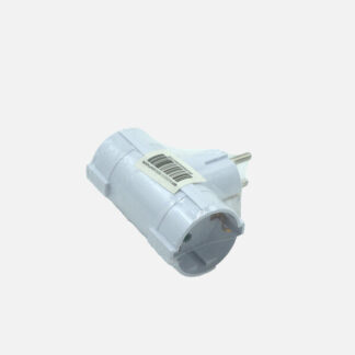 Eco Adaptador 2tomas Retract.mod5 2p+e 16a 230v Blanco Protecc. Infantil 4x8,5x10cm